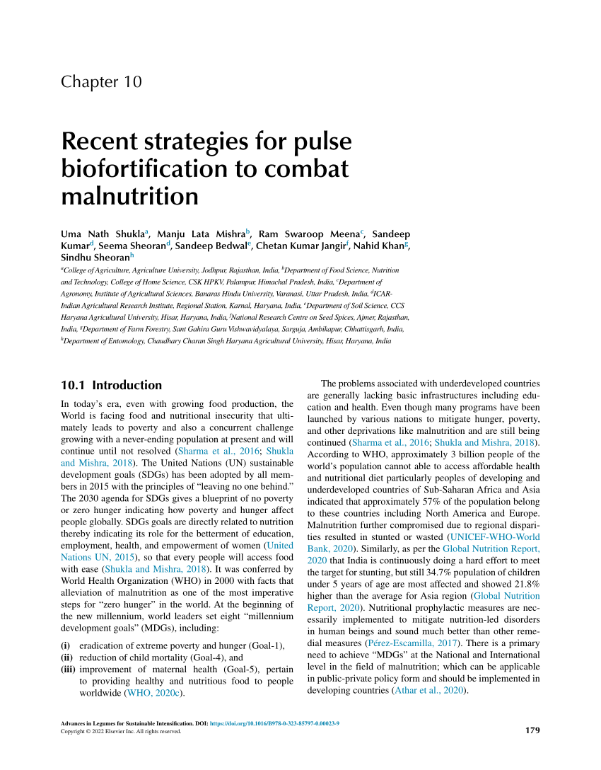 PDF) Recent strategies for pulse biofortification to combat