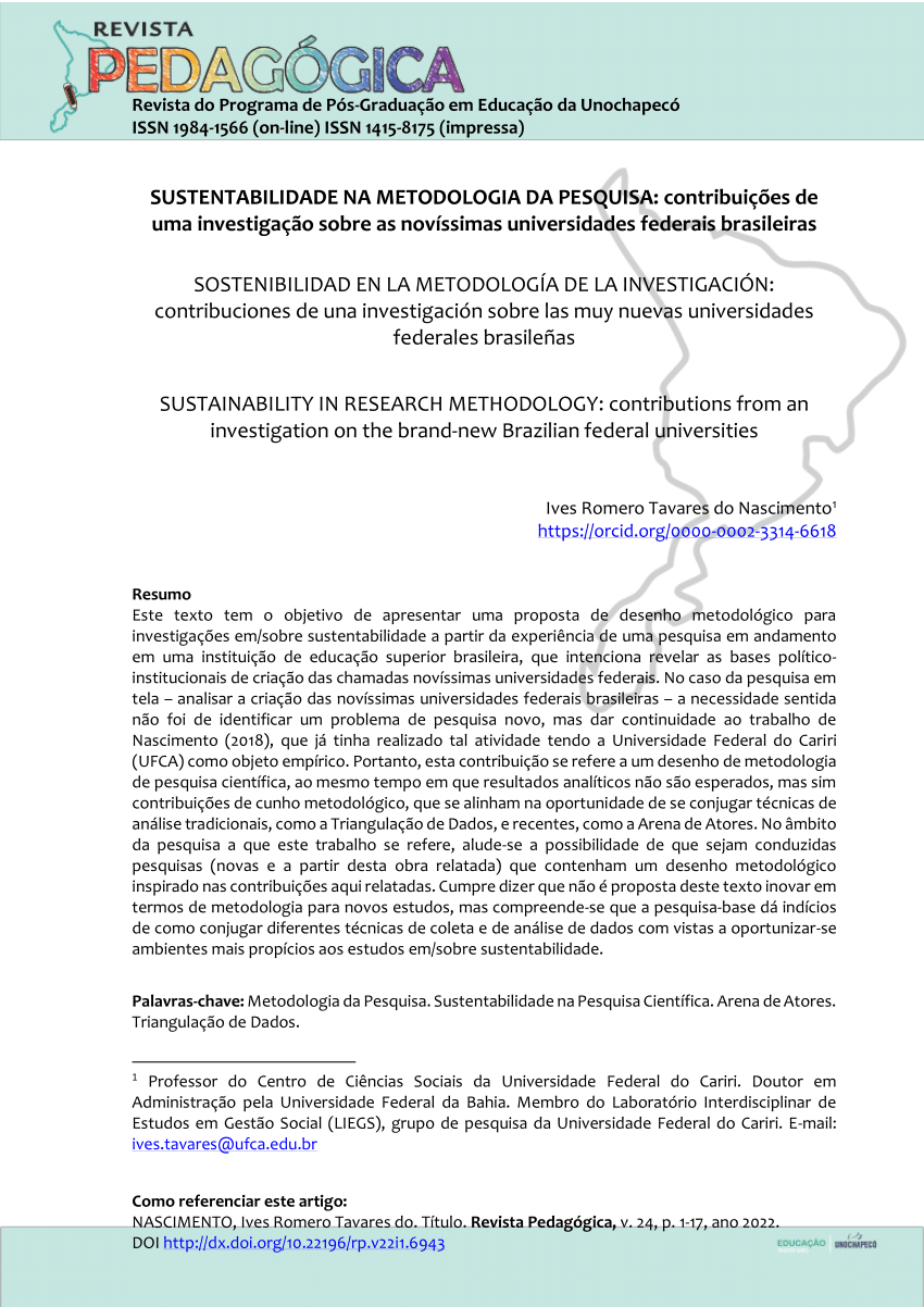 Estudo Da Triangulação - Metodologia, PDF, Metodologia