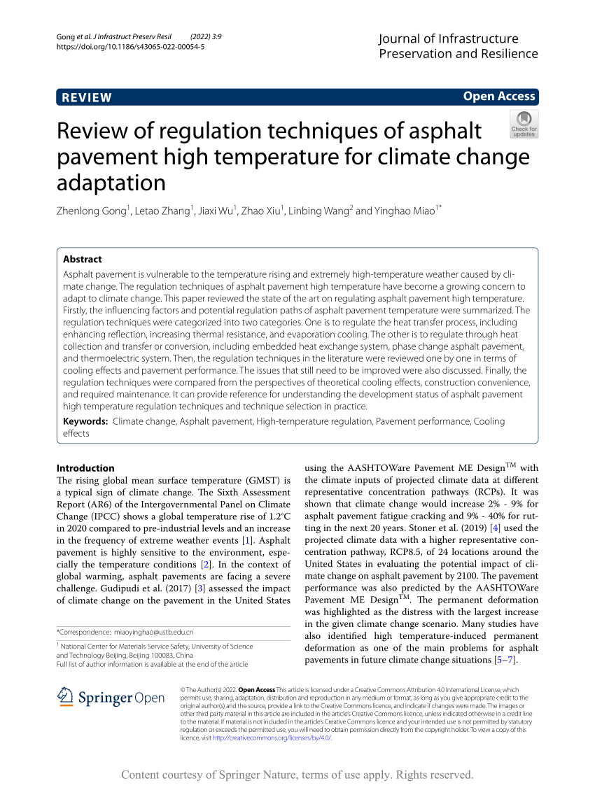 PDF) Review of regulation techniques of asphalt pavement high 
