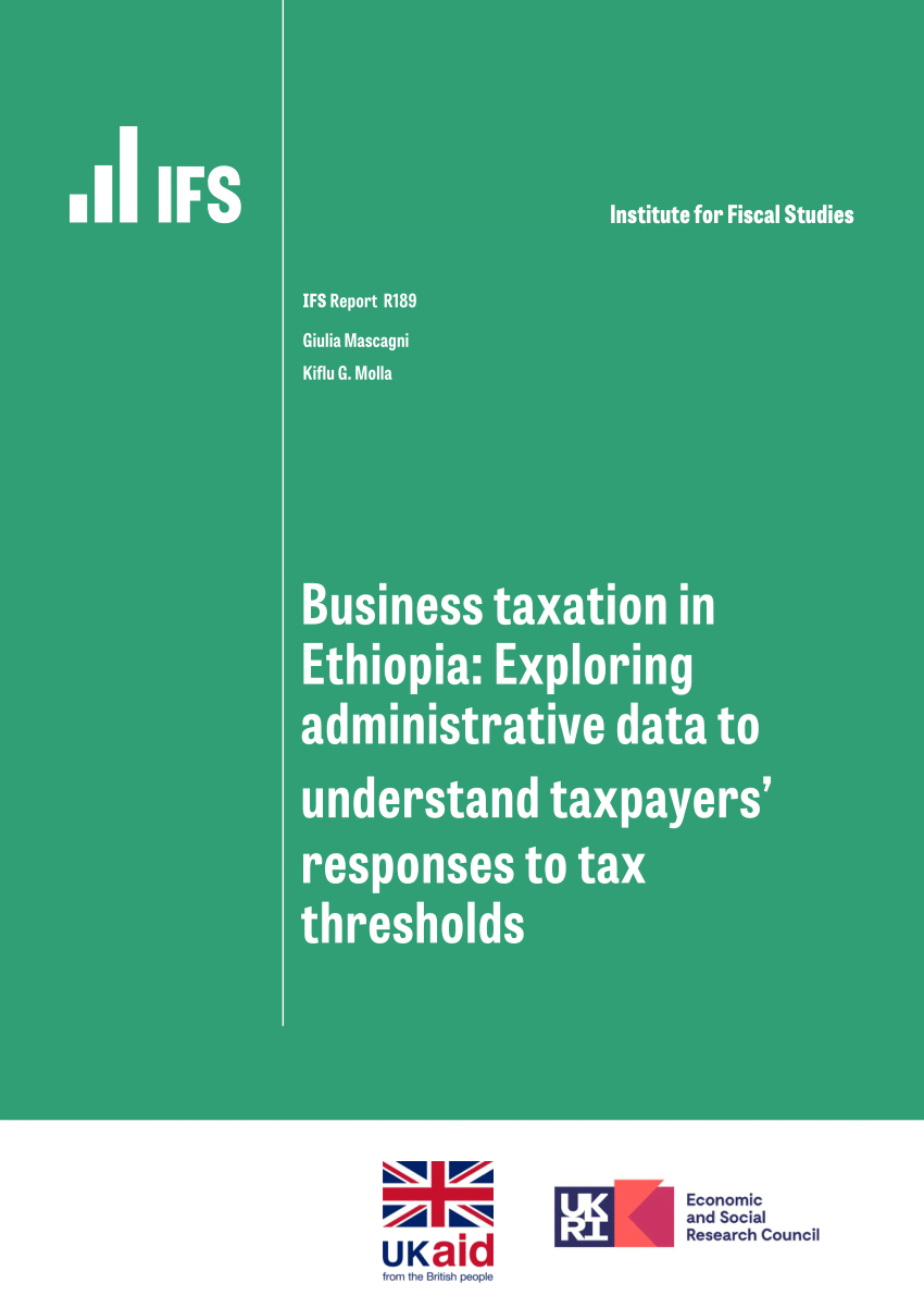 research proposal on taxation in ethiopia