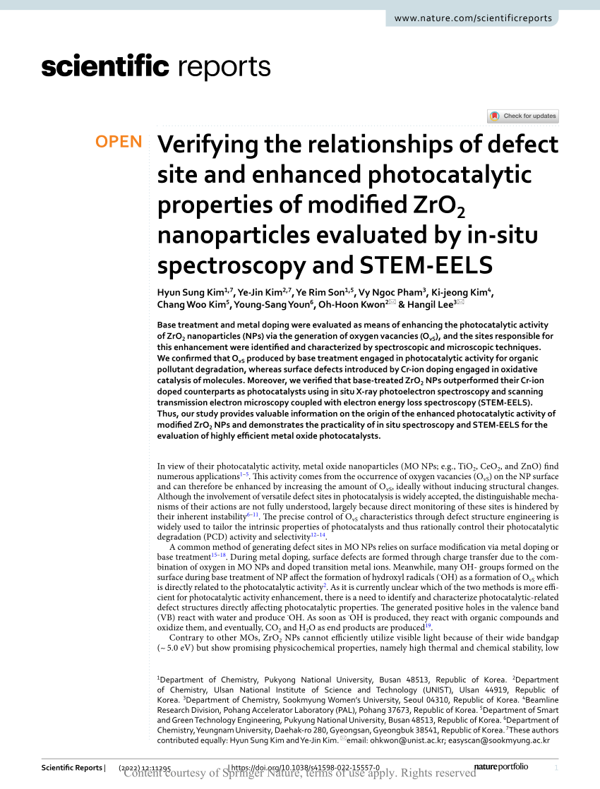 Defect engineering for enhanced optical and photocatalytic