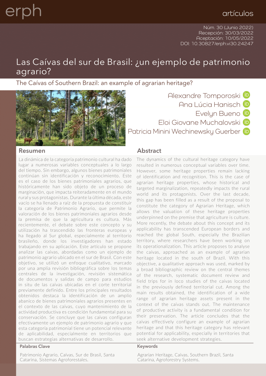 PDF) Las Caívas del sur de Brasil: ¿un ejemplo de patrimonio agrario?