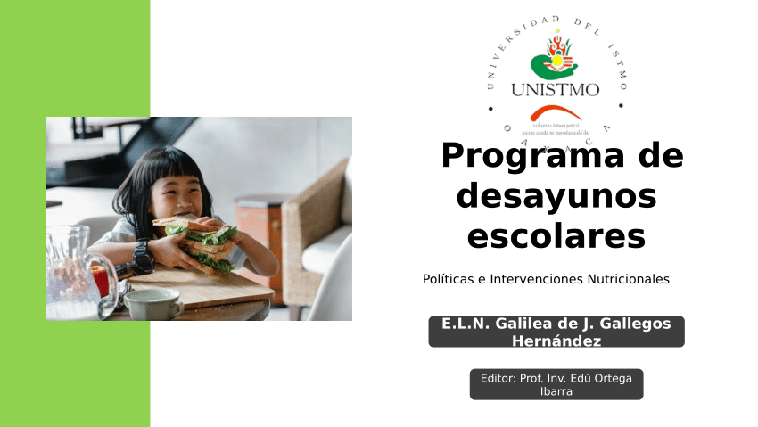 PDF) Programa de Desayunos Escolares