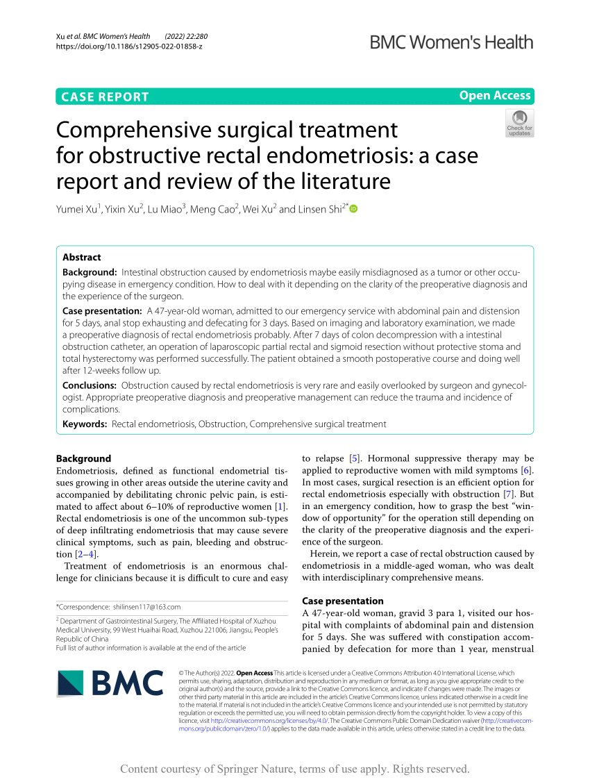 Catamenial rectal bleeding due to invasive endometriosis: a case