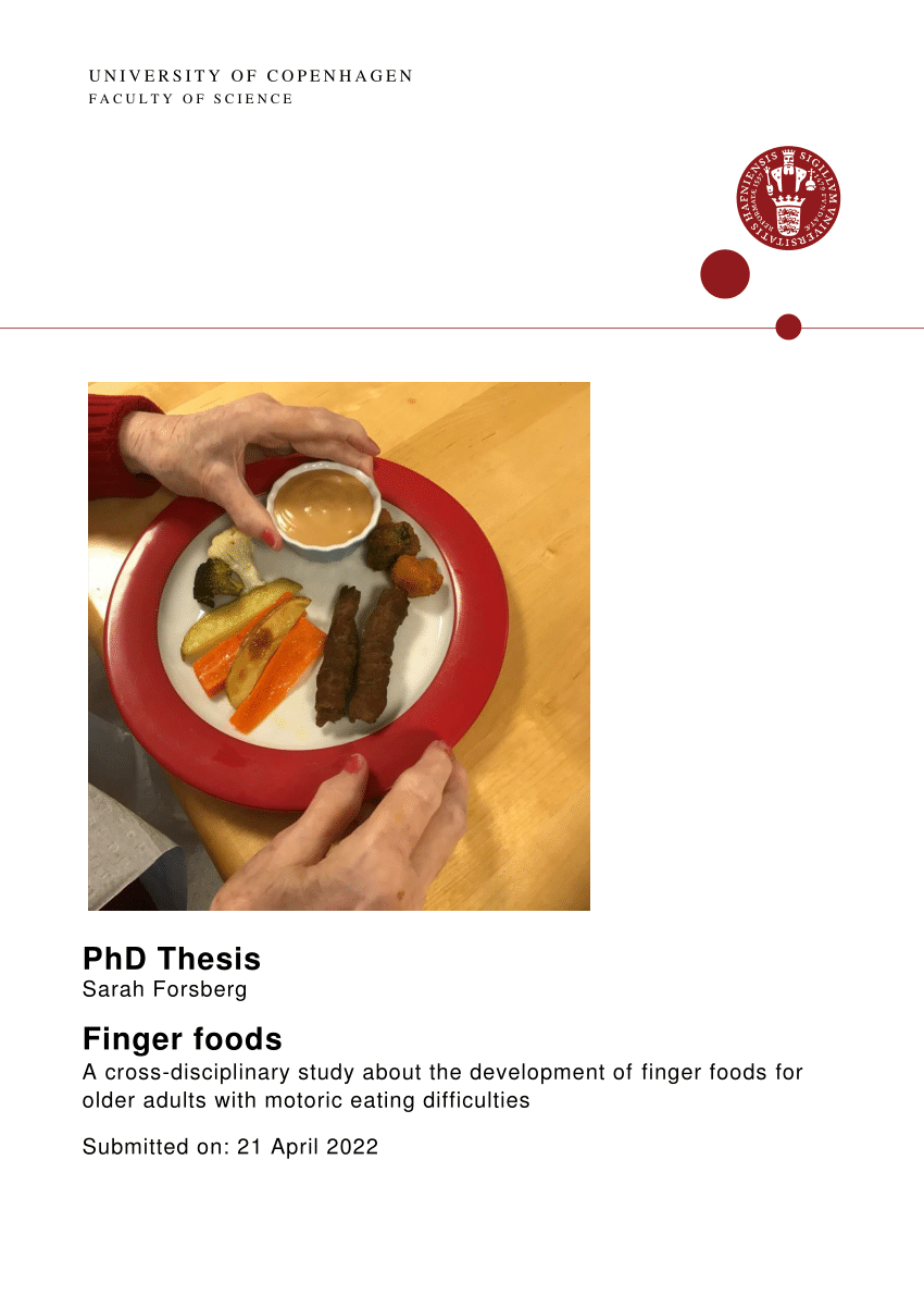 PDF) Finger foods - A cross-disciplinary study about the development of  finger foods for older adults with motoric eating difficulties