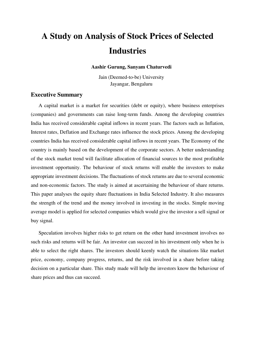 research paper on stock options