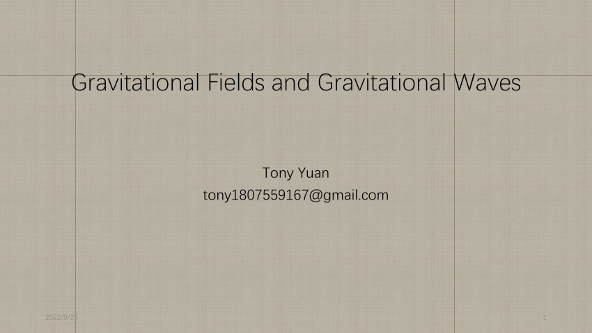 Pdf Gravitational Fields And Gravitational Waves Ppt 8915