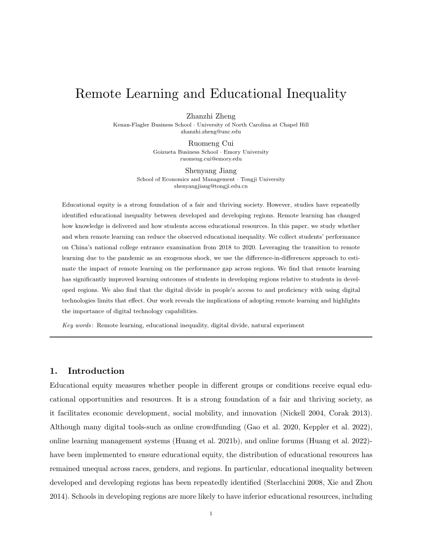 thesis about remote learning