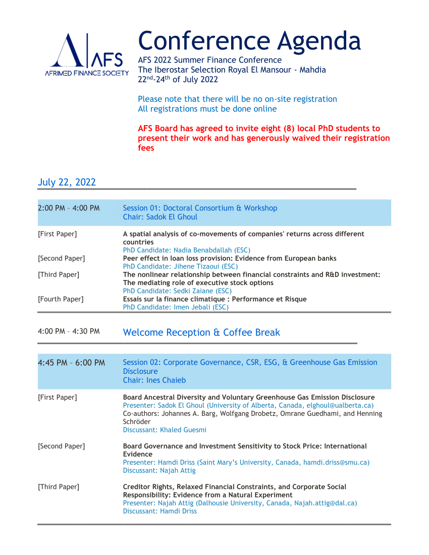 (PDF) Final Program of 2022 AFS Summer Conference (1)