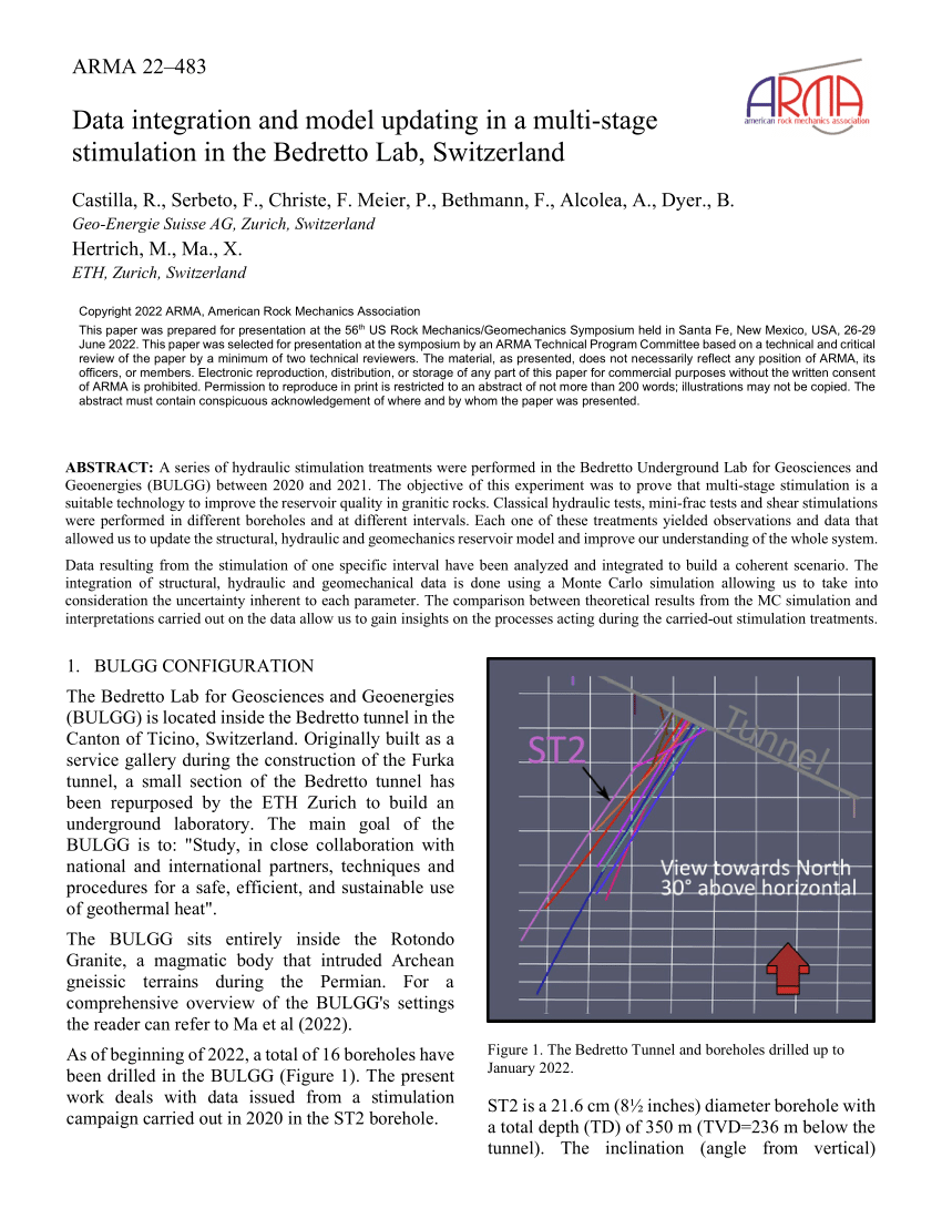 SE - Multi-disciplinary characterizations of the BedrettoLab – a new  underground geoscience research facility