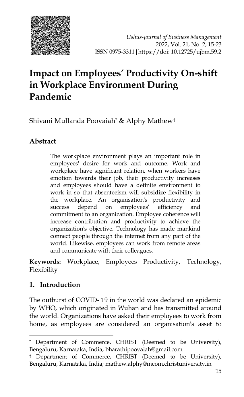 research on workplace environment