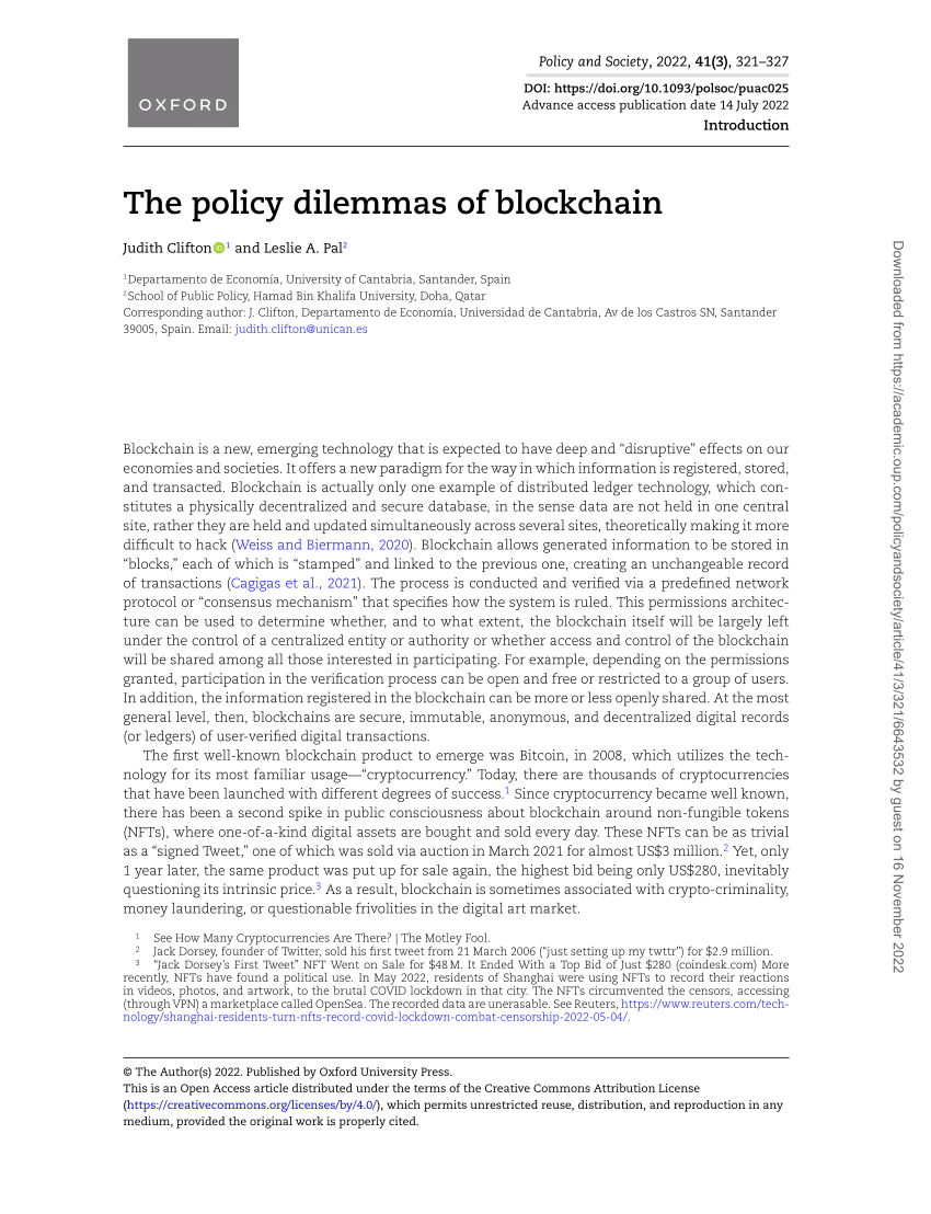 negative impacts of blockchain public policy