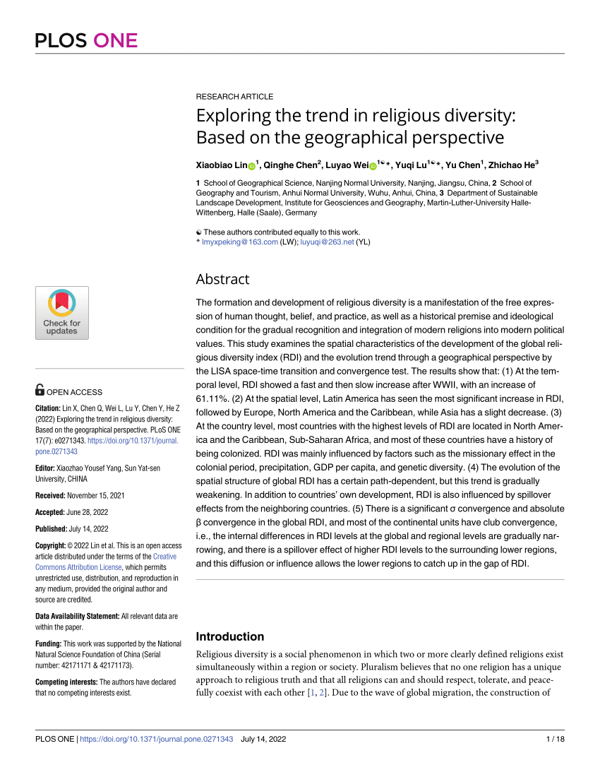 research on religious diversity