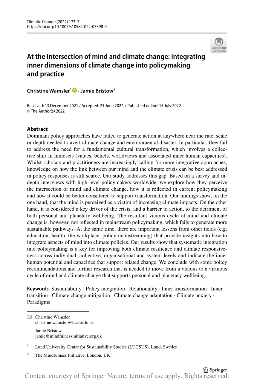 New global research project at intersection of climate and mental