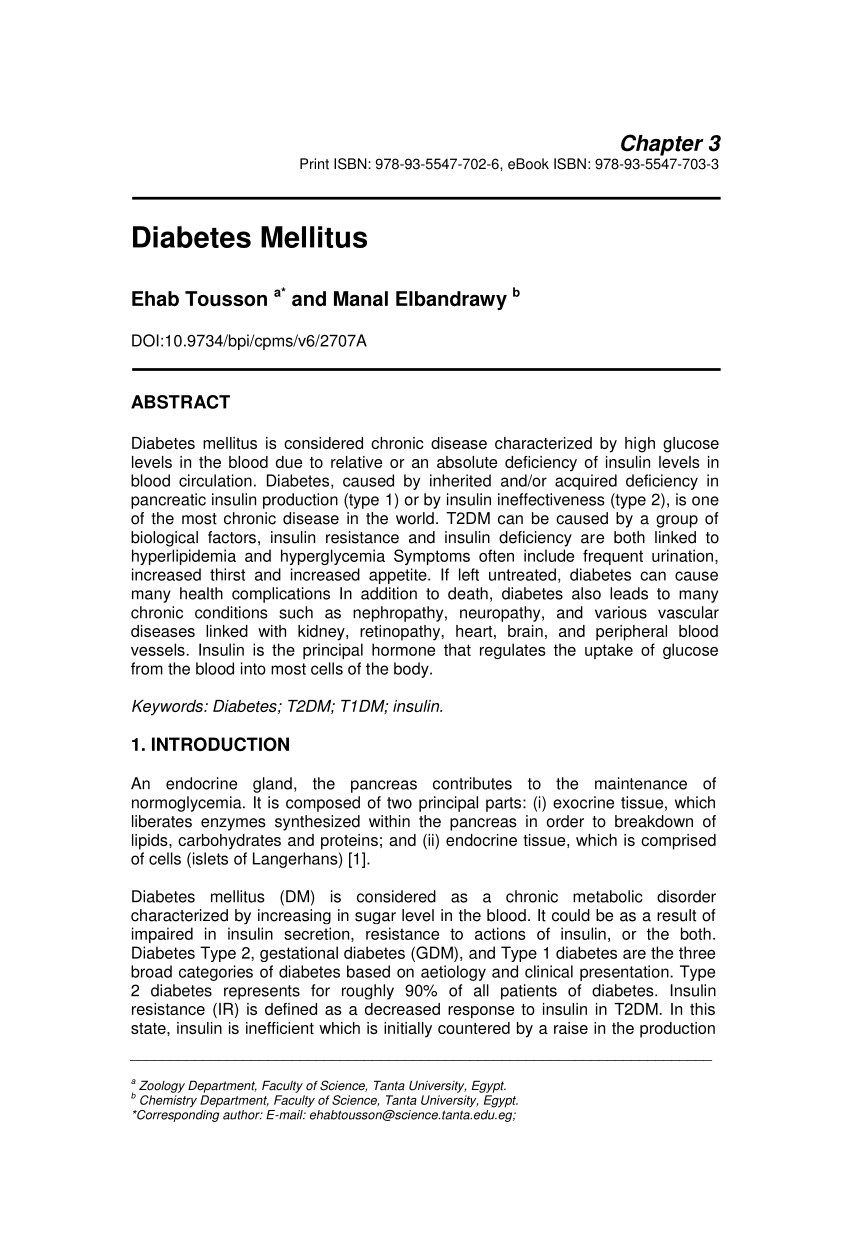 diabetes mellitus dissertation pdf