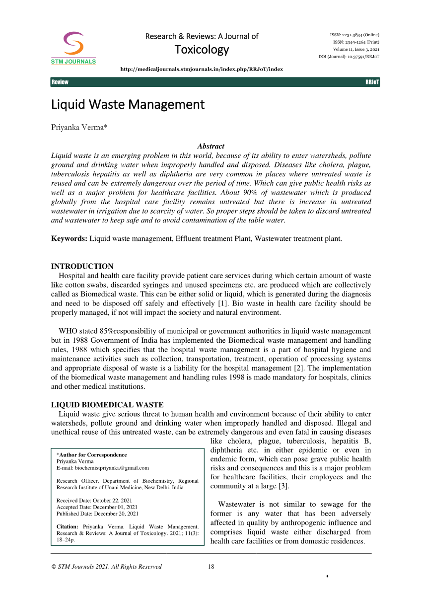 research on waste management pdf