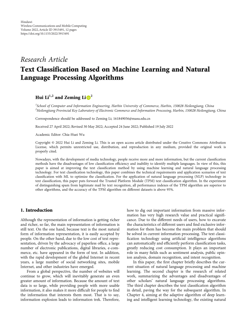 research papers based on machine learning