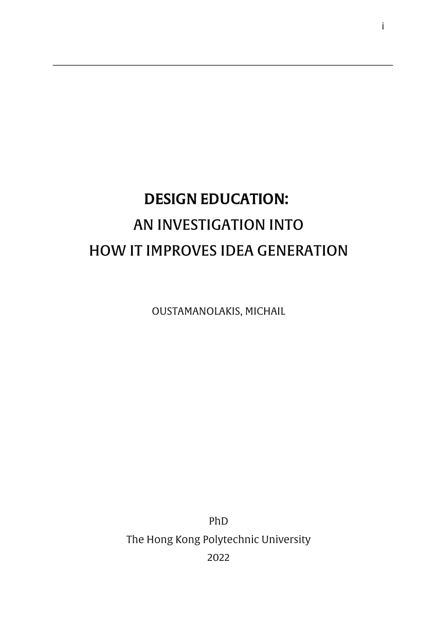 Www Xx Video Song Hc2019 - PDF) Design Education - An Investigation Into How It Improves Idea  Generation
