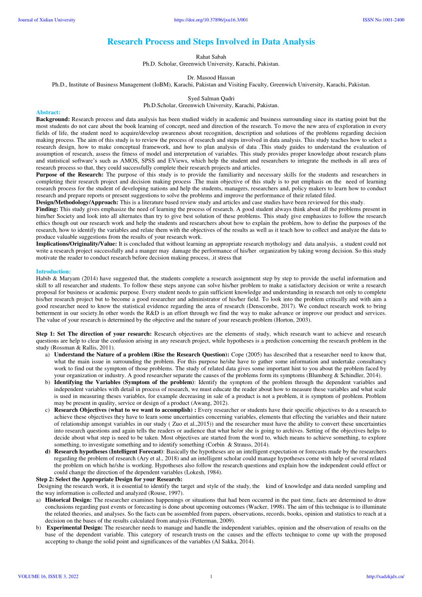 research analysis techniques pdf