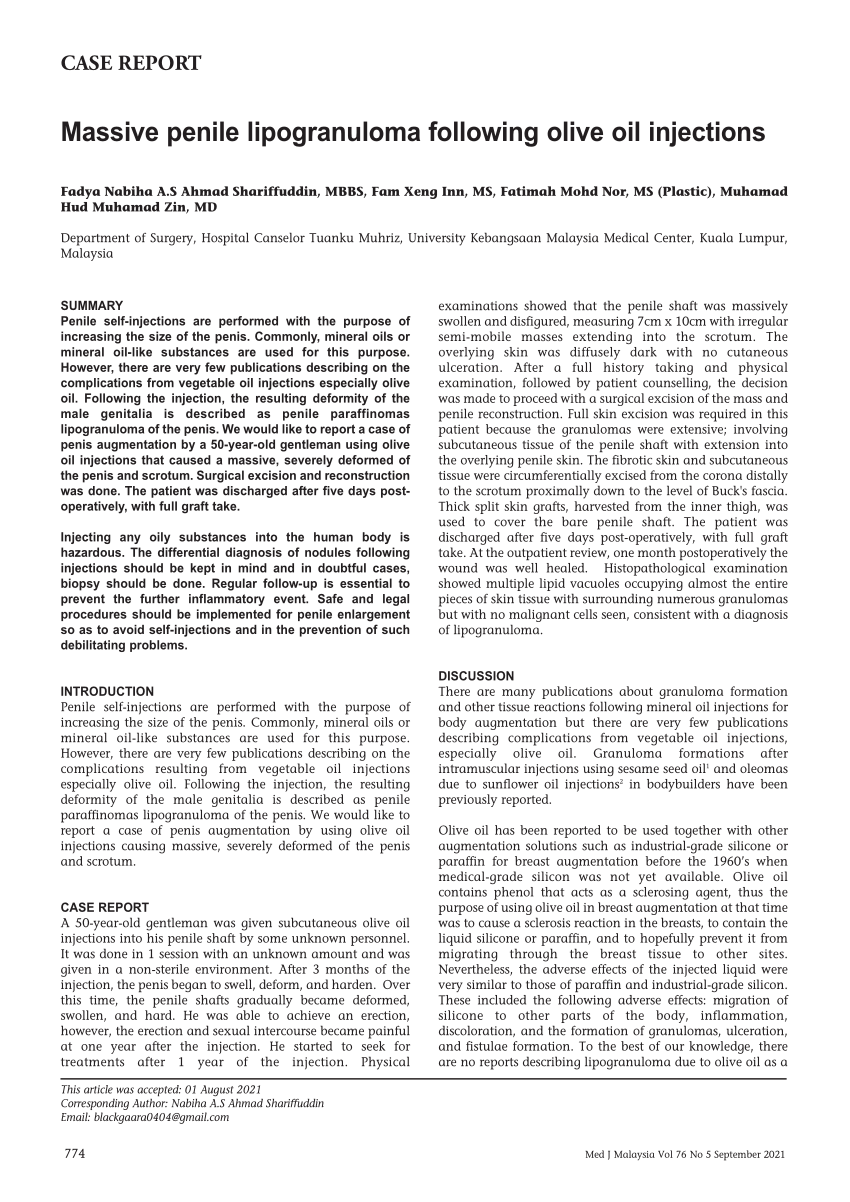 PDF penile lipogranuloma