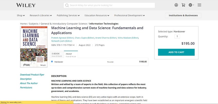 data science and machine learning research papers