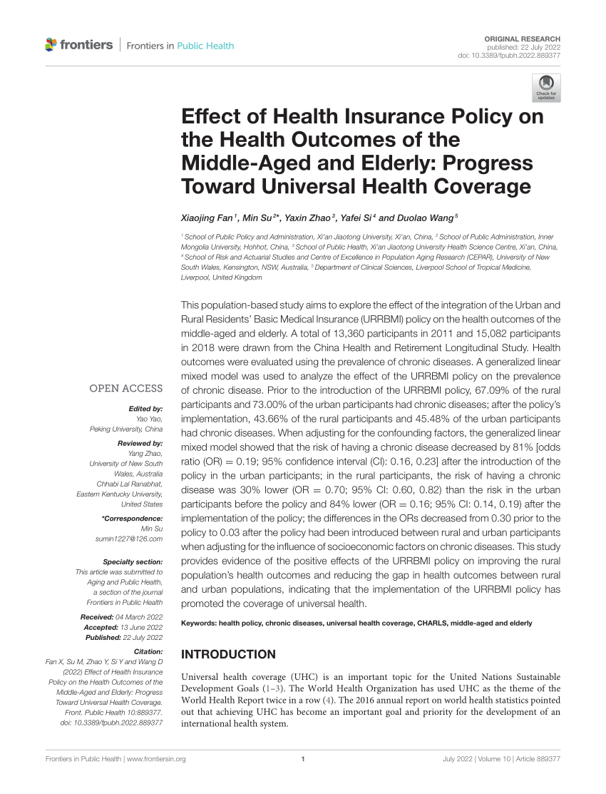 health insurance research paper topics