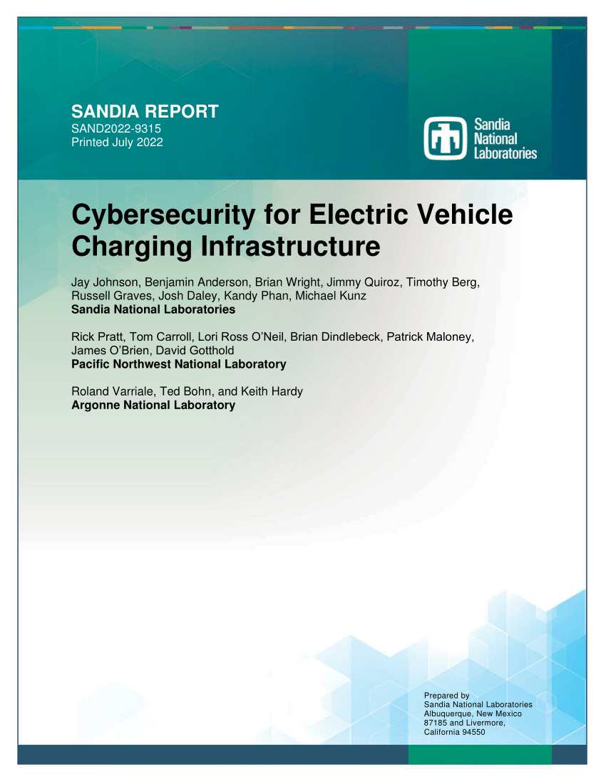 (PDF) Cybersecurity for Electric Vehicle Charging Infrastructure