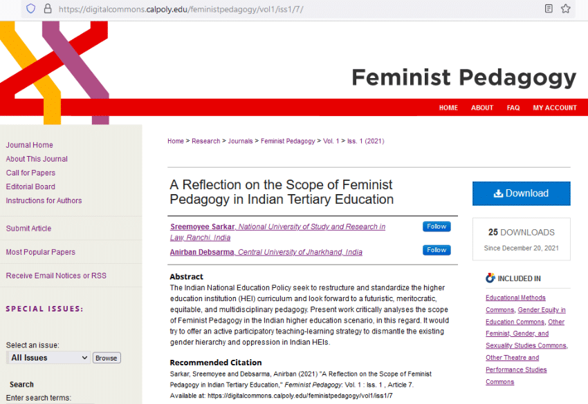 feminist pedagogy literature review