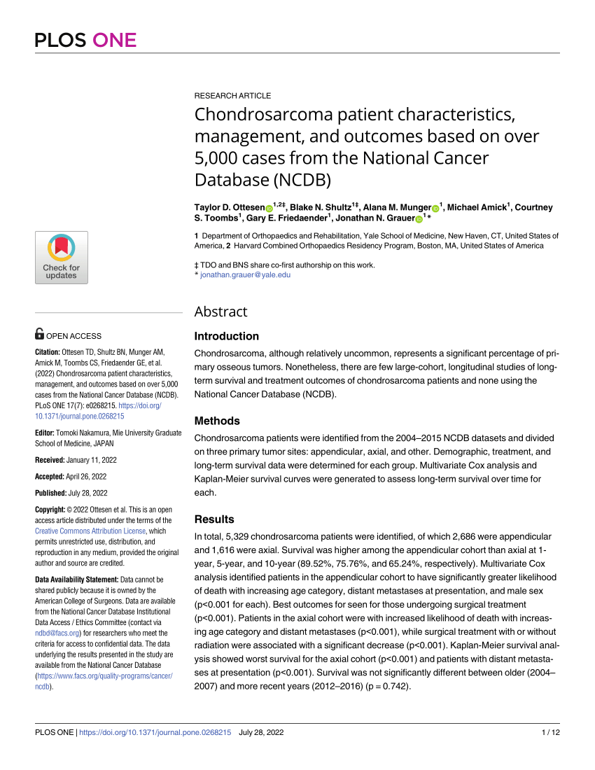 (PDF) patient characteristics, management, and