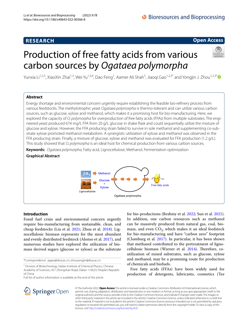 free fatty acids research paper