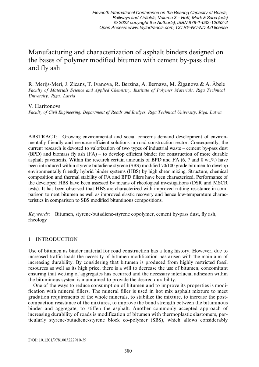 CHAPTER FIVE Case Examples of Binder Characterization Practices, Relationship Between Chemical Makeup of Binders and Engineering Performance