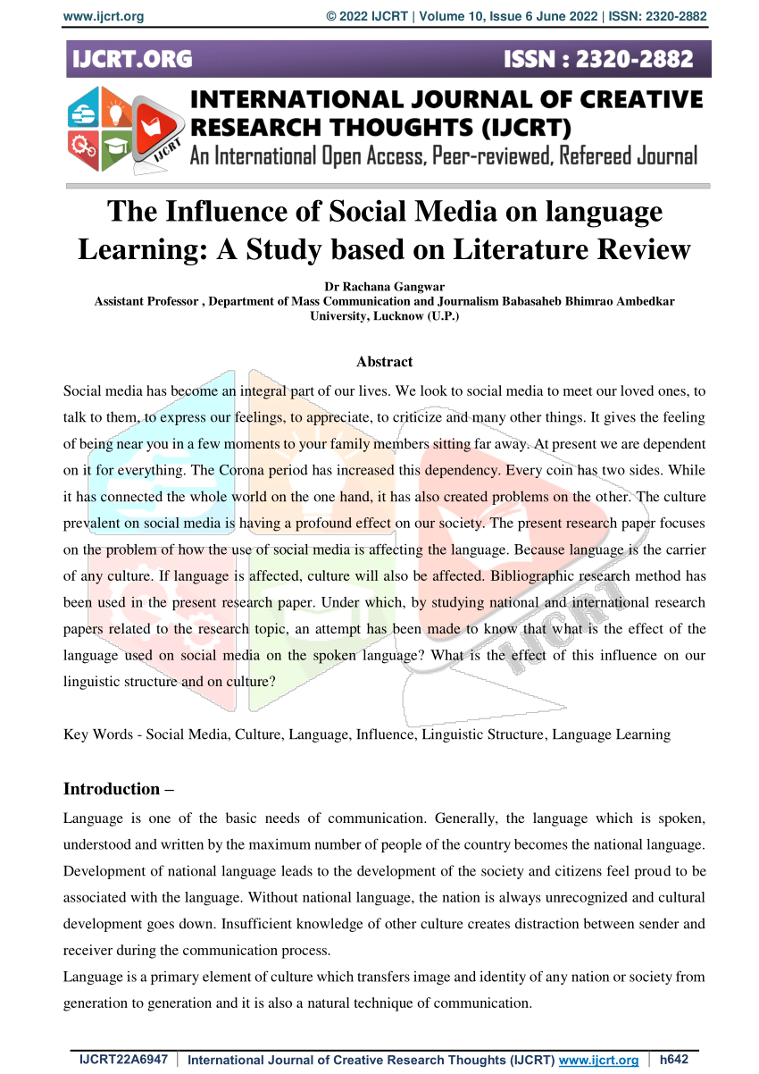 literature review on impact of social media on students