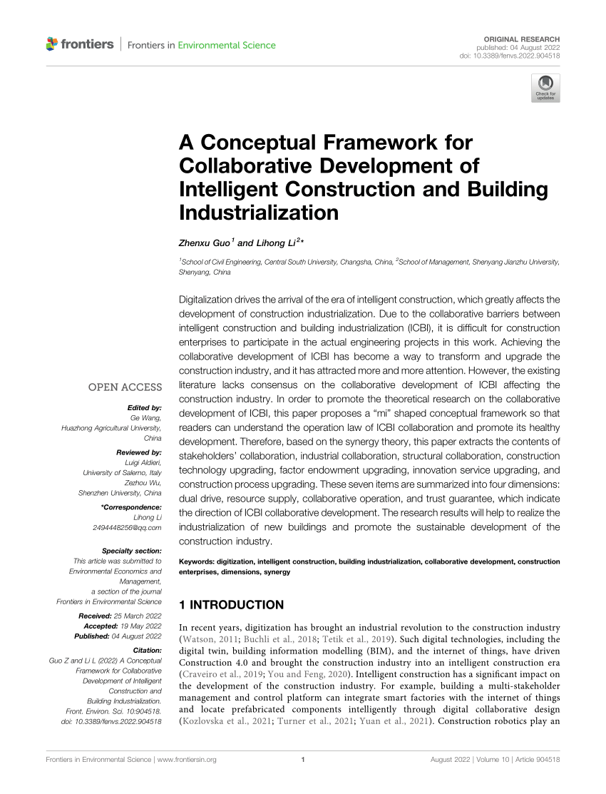 a systematic literature review and conceptual framework of construction industrialization