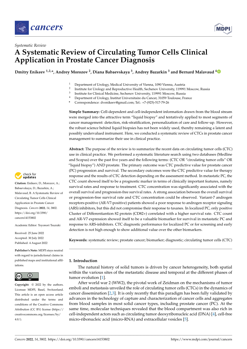 circulating tumor cells research paper