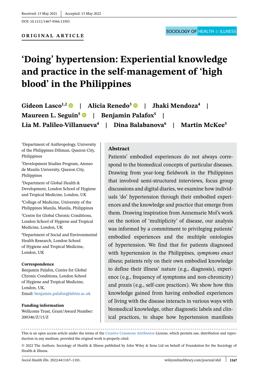 case study of hypertension in the philippines