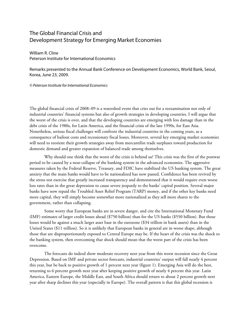 research paper on global financial crisis