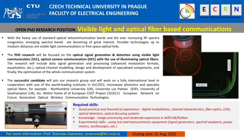 phd position in optical communication