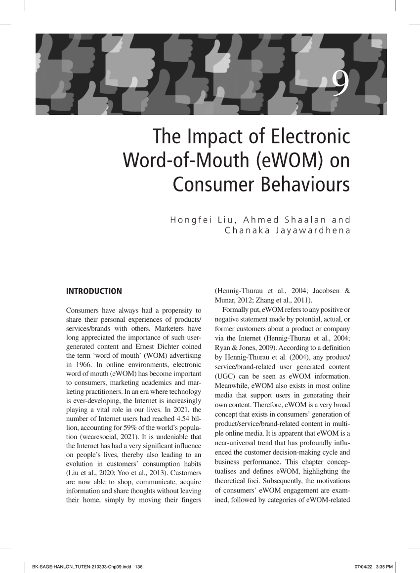 research paper on electronic word of mouth