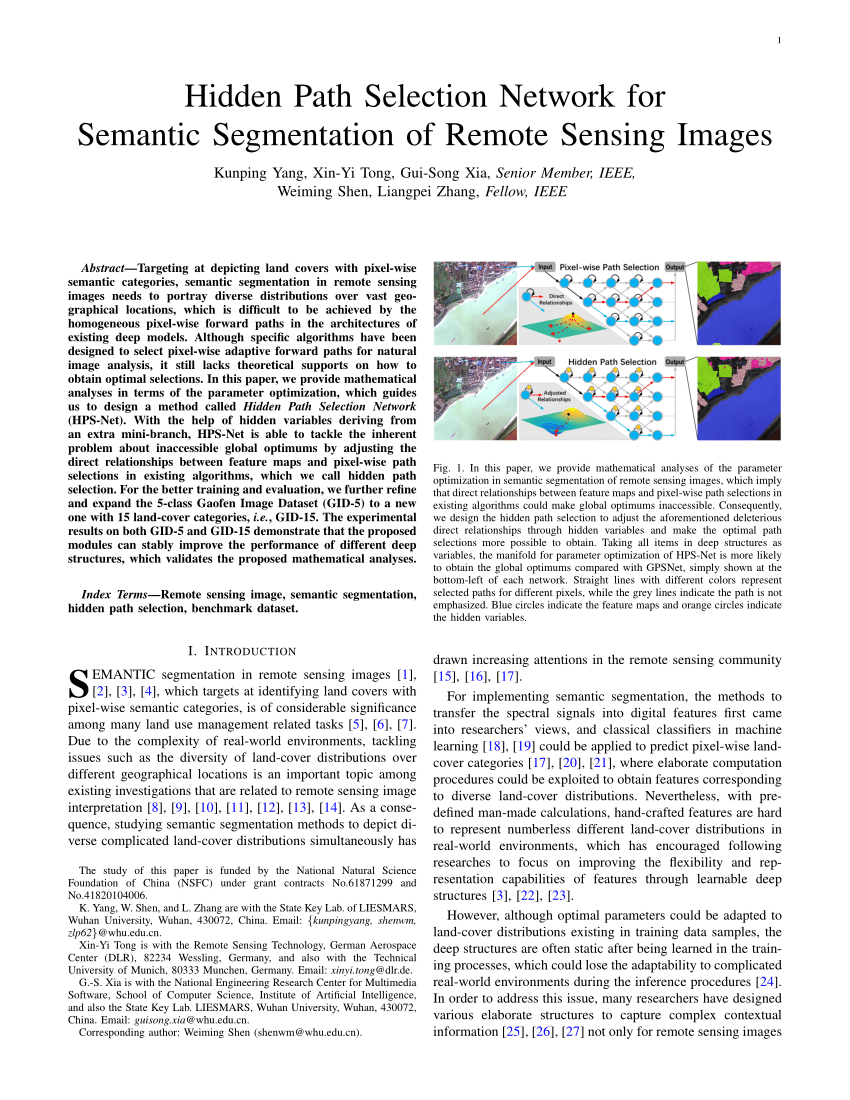 PDF) Hidden Path Selection Network for Semantic Segmentation of Remote  Sensing Images