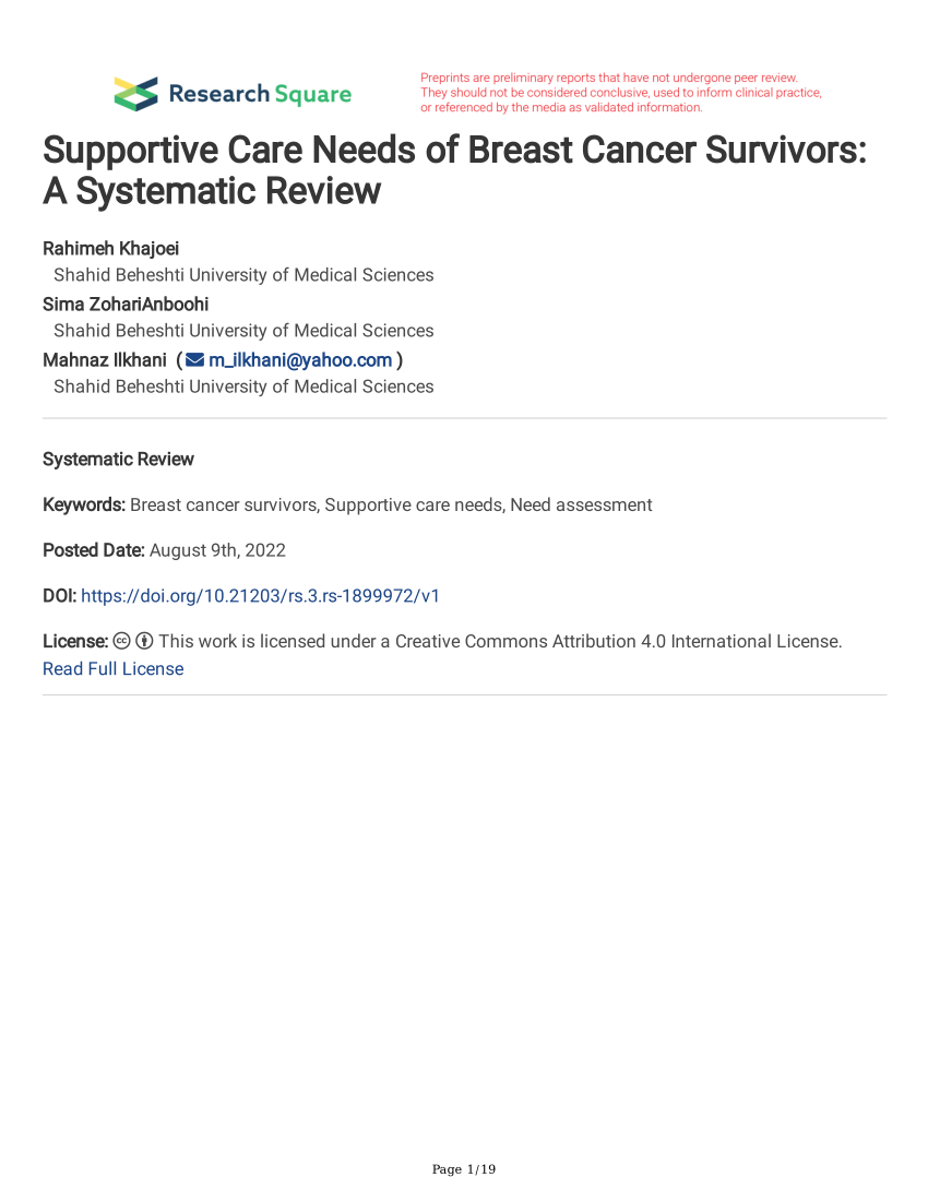 systematic review breast cancer survivors