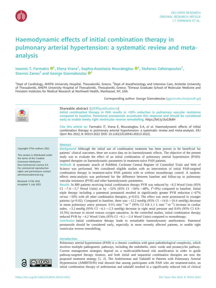 systematic literature review pulmonary arterial hypertension