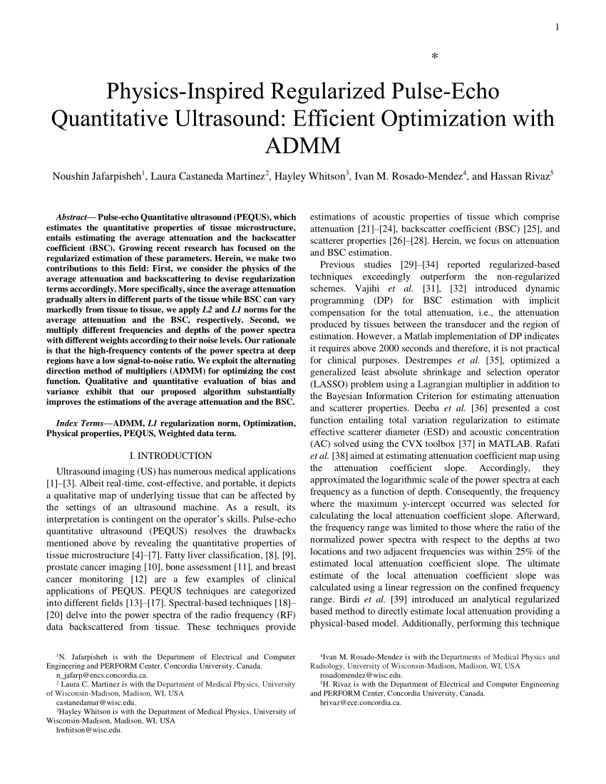 Quantitative ultrasound imaging of soft biological tissues: a primer for  radiologists and medical physicists, Insights into Imaging