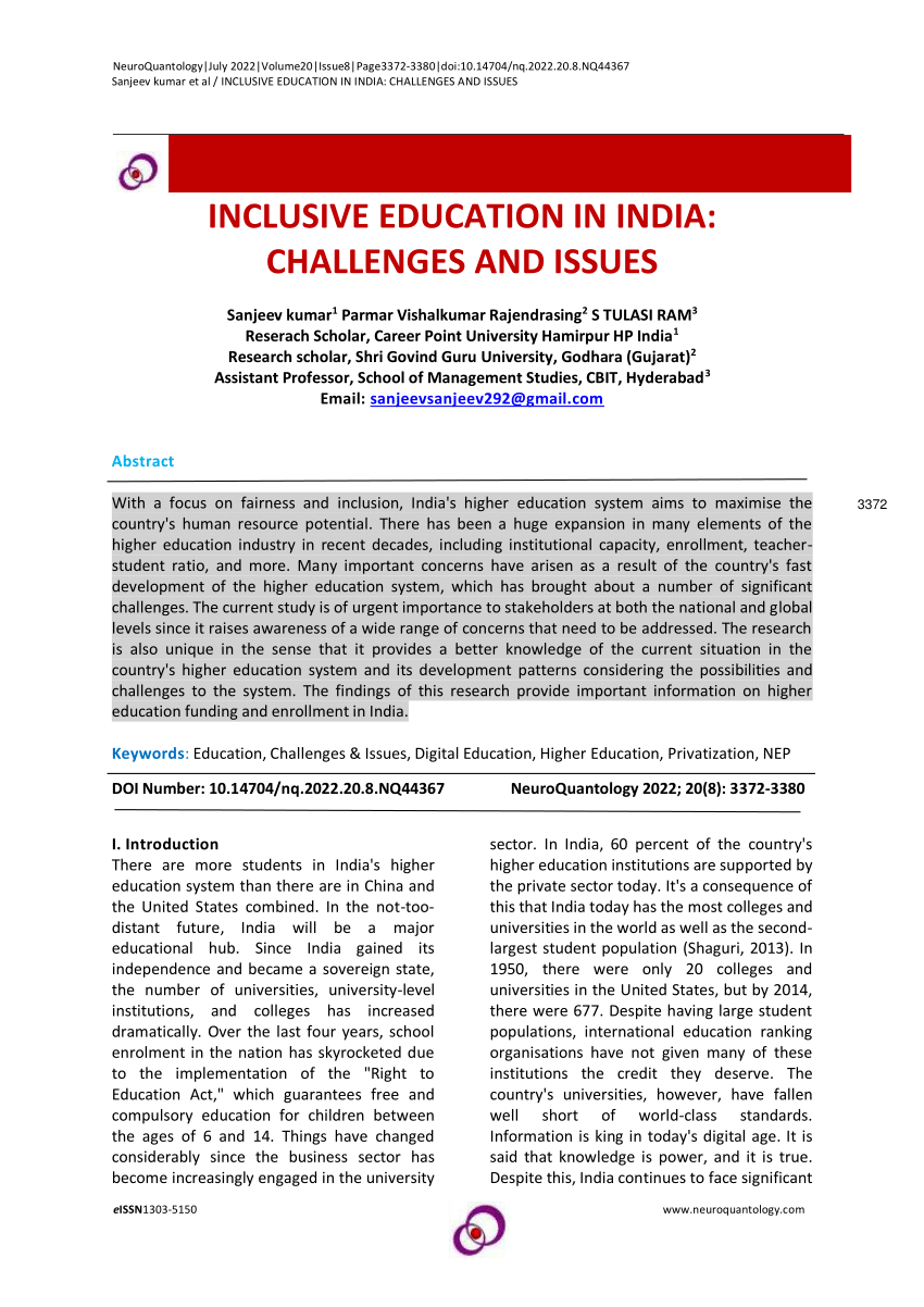 research paper about inclusive education