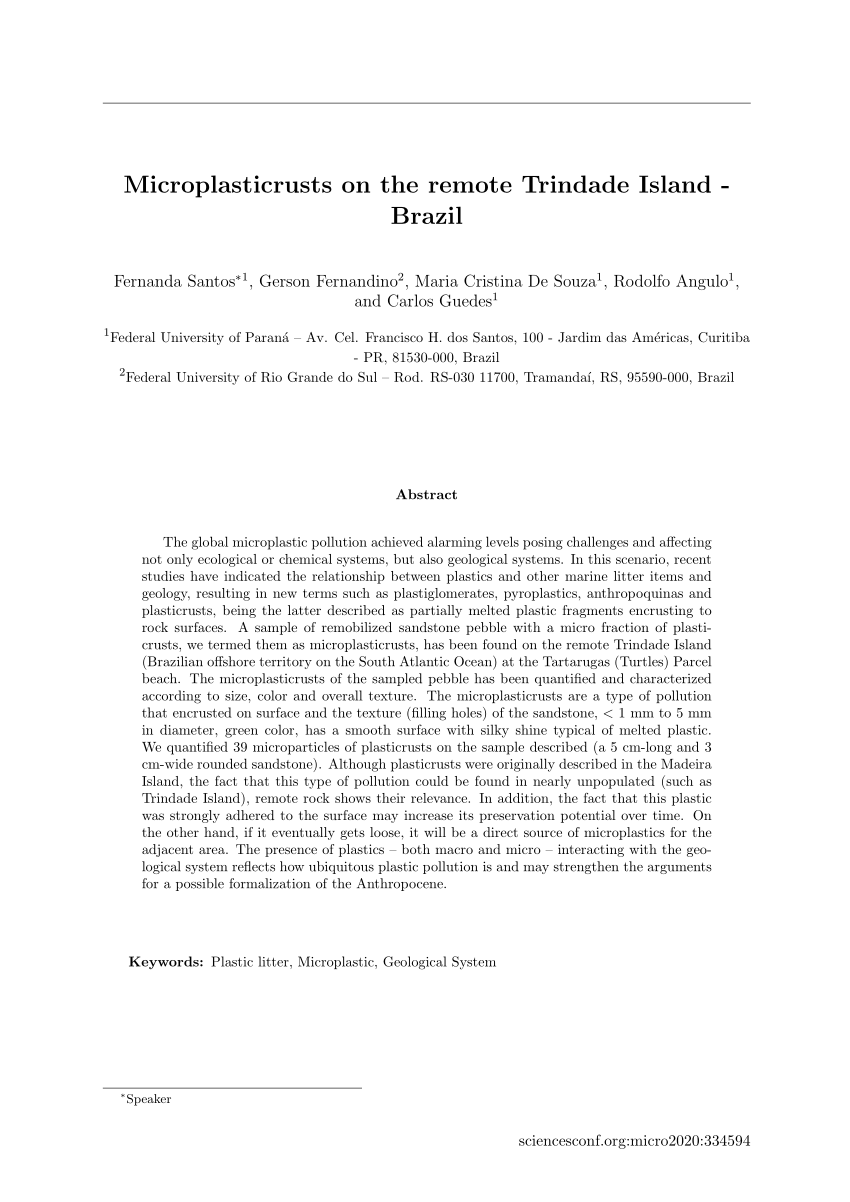 MICRO2020, Fate and Impacts of Microplastics: Knowledge and