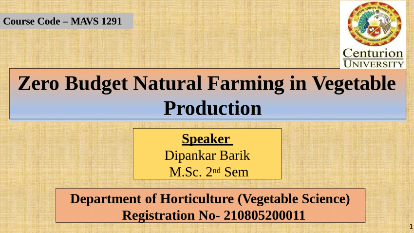 thesis on zero budget natural farming