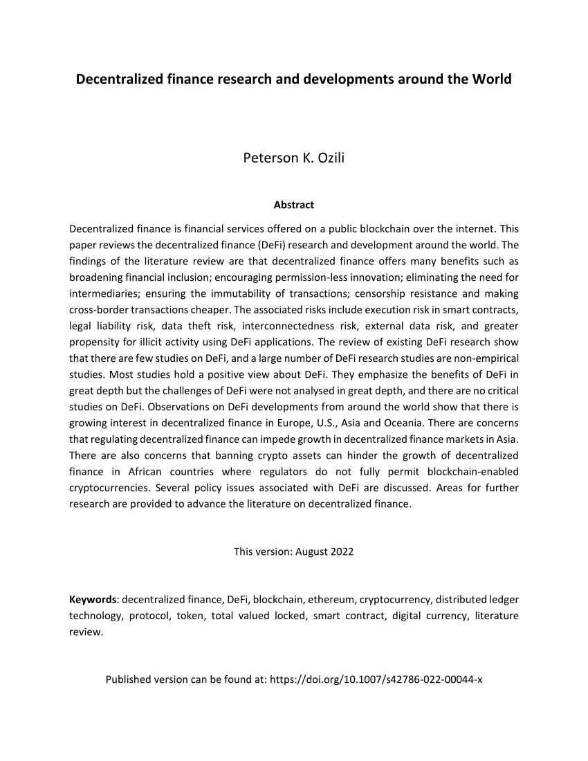 research project on finance pdf