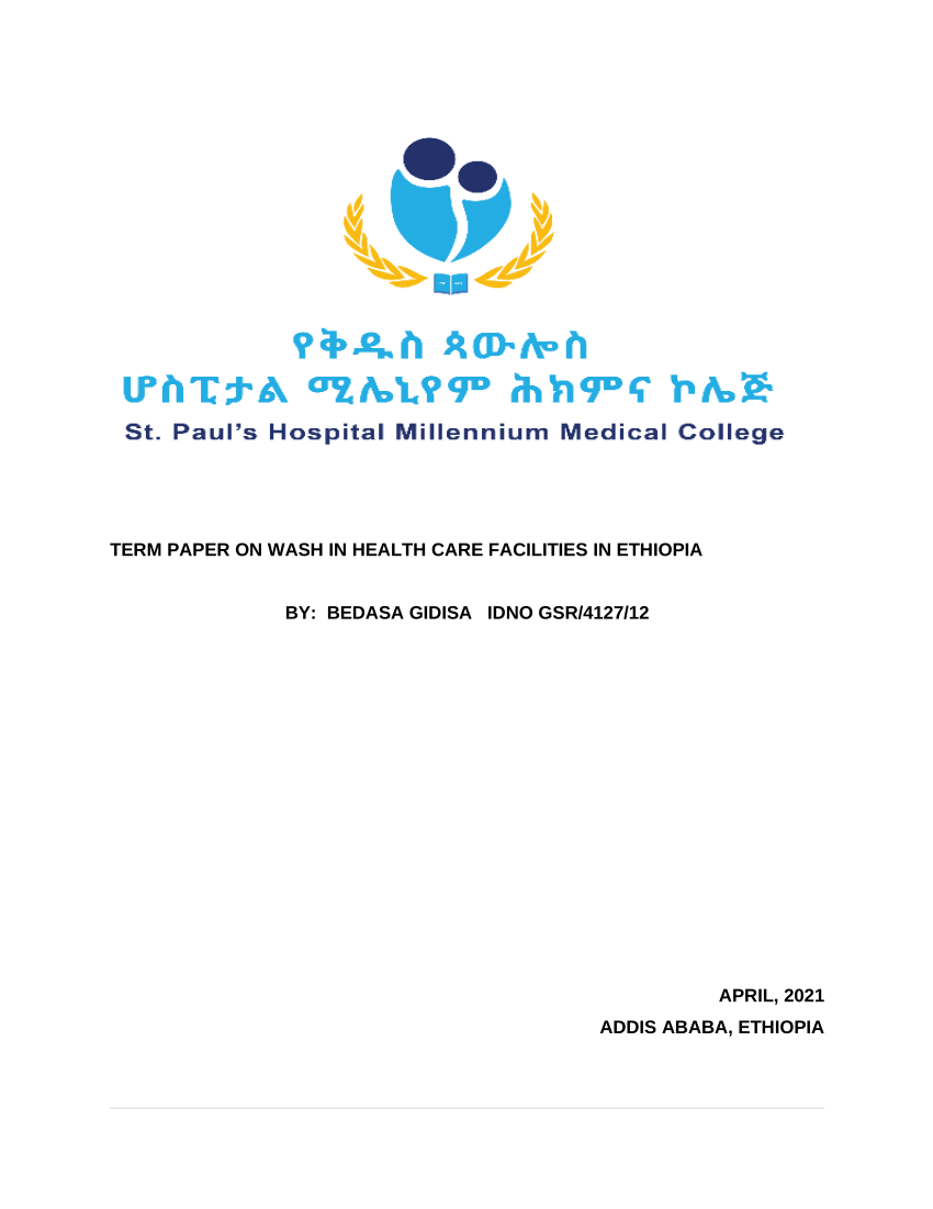 term paper format in ethiopia