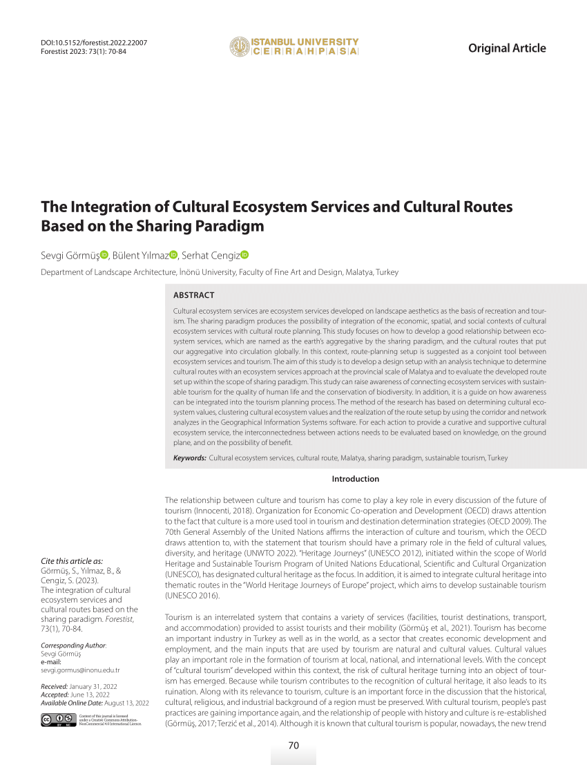 thesis cultural ecosystem services