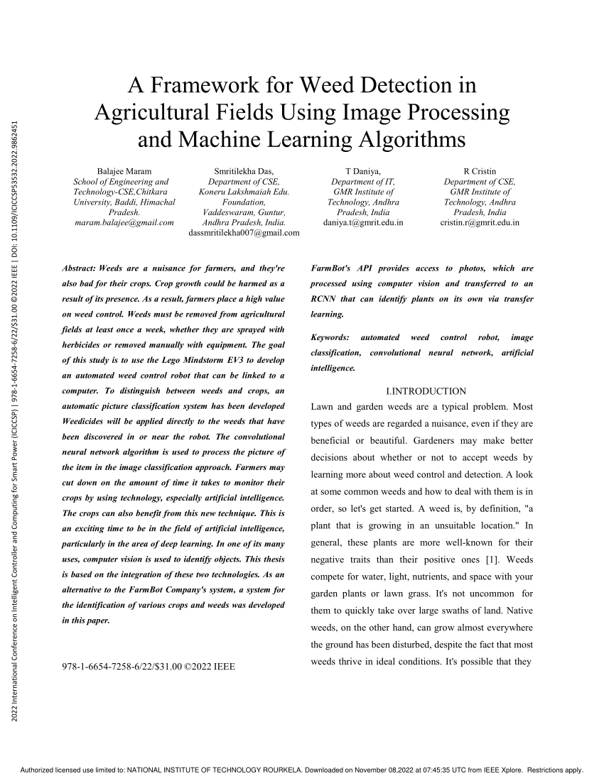 weed detection research paper