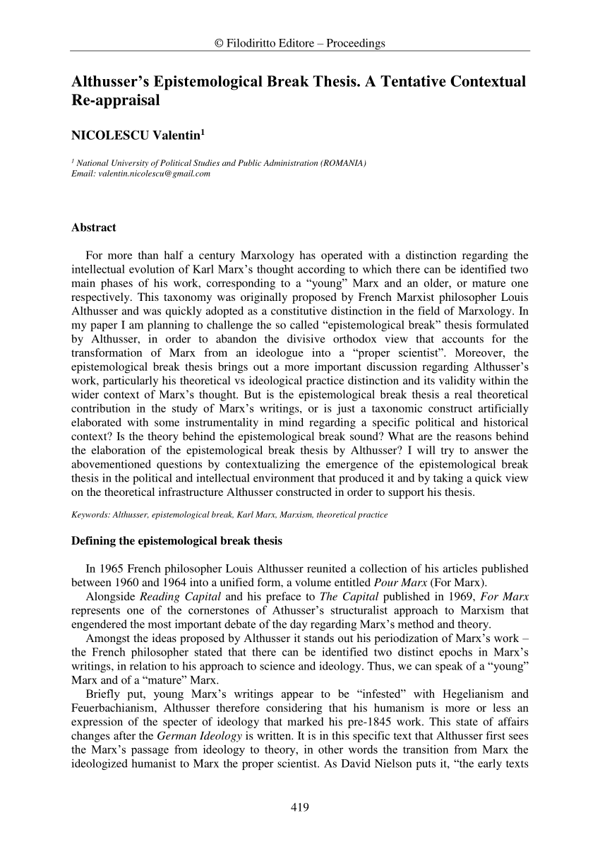 althusser essays in self criticism pdf
